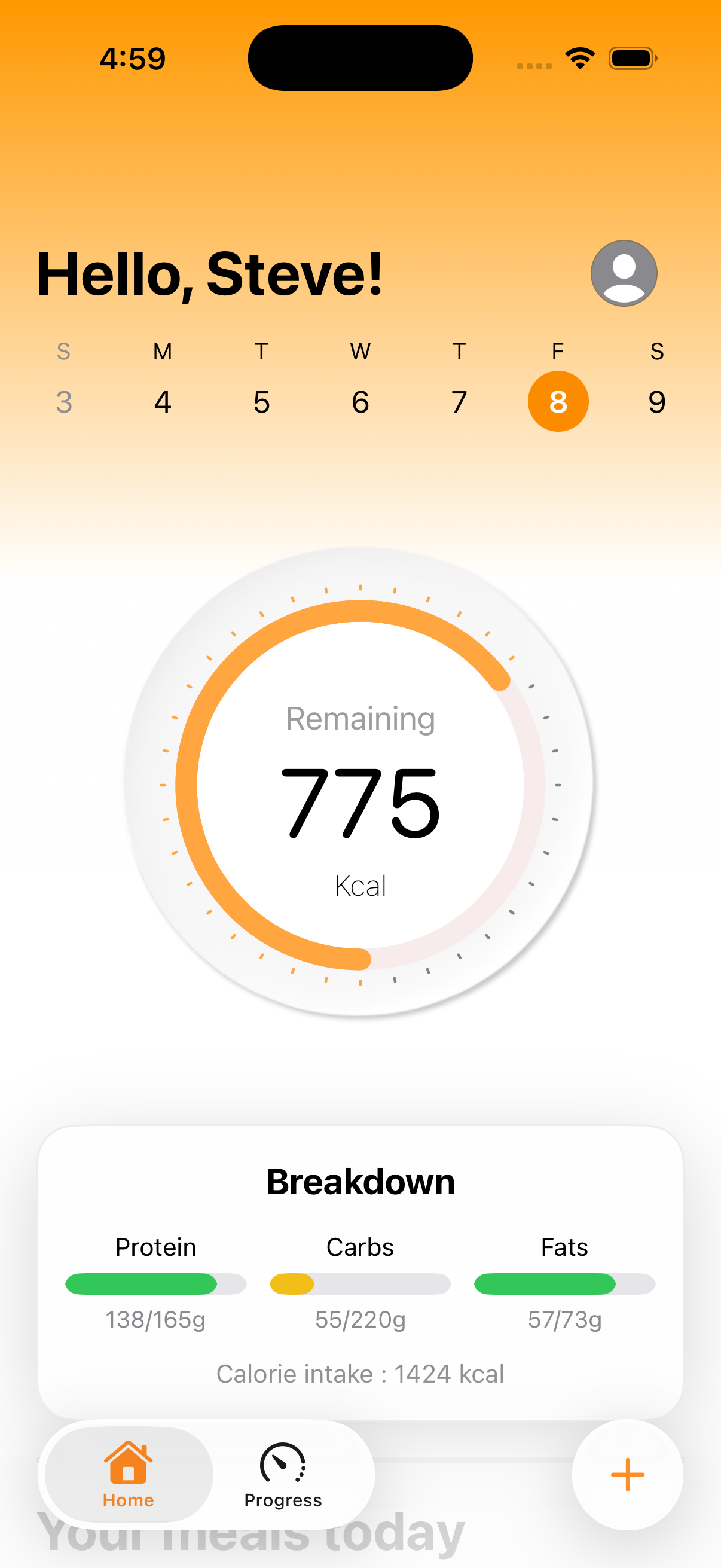 Calwise app screenshot
